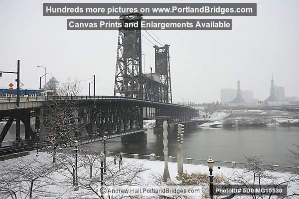Steel Bridge, Snow (Portland, Oregon)