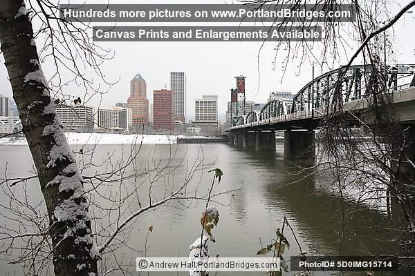 Hawthorne Bridge in the Snow (Portland, Oregon)
