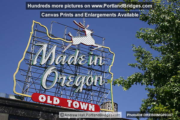 Made in Oregon Sign, Daytime (Portland, Oregon)