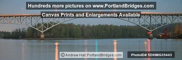 Ross Island Bridge, Dusk (Portland, Oregon)