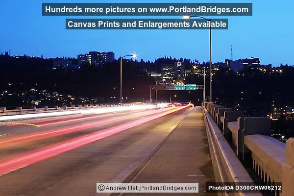 Light Streaks on Ross Island Bridge (Portland, Oregon)