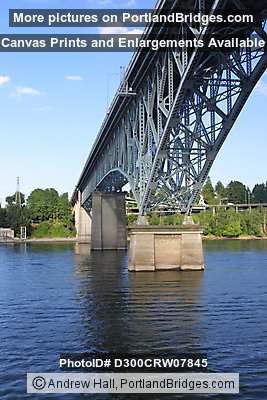 Ross Island Bridge from Portland Spirit, Willamette River