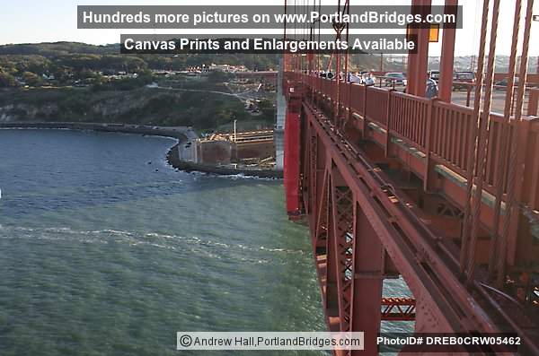 Looking over the Golden Gate Bridge
