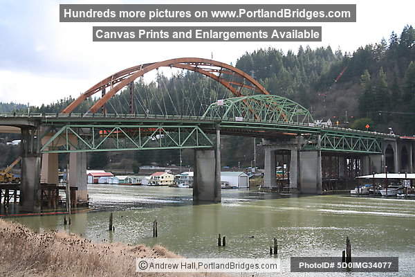 Old and New Sauvie Island Bridge Spans (Portland, Oregon)