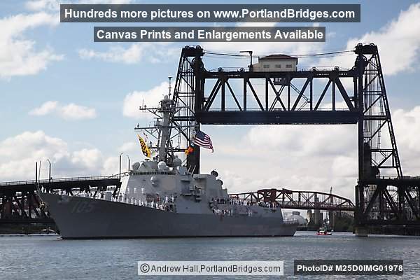 USS Dewey, Steel Bridge, Willamette River (Portland, Oregon)