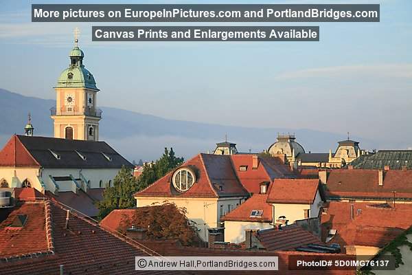 Maribor Cathedral, Red Roofs, Slovenia