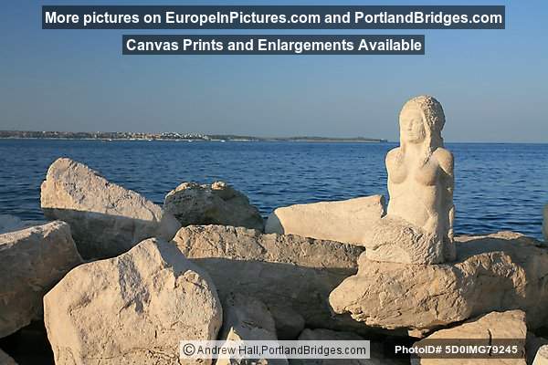 Mermaid Statue, Rocks, Piran, Slovenia
