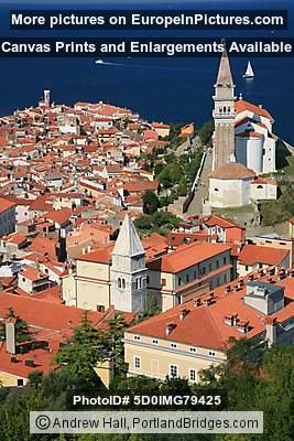 Piran, Slovenia from Old Town Walls