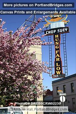 Hung Far Low, Chinatown, Spring Blossoms, Portland