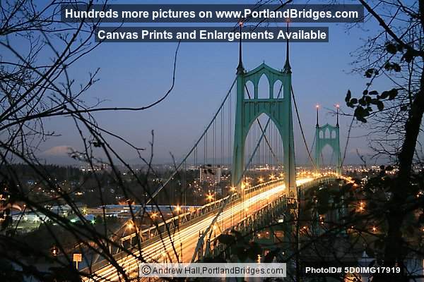 St. Johns Bridge, Light Streaks (Portland, Oregon)