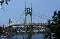 Portland St Johns Bridge Dusk 