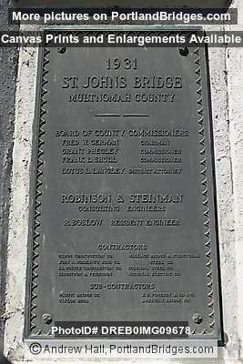 St. Johns Bridge Plaque (Portland, Oregon)