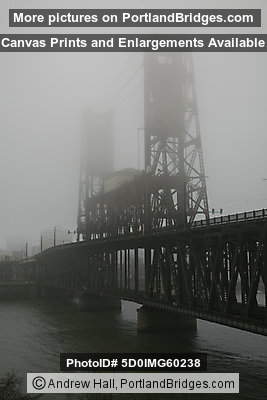 Steel Bridge, Fog (Portland, OR)