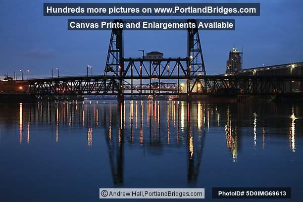Steel Bridge, Reflection, Willamette River (Portland, Oregon)