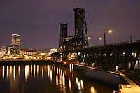 Portland Steel Bridge Daybreak 