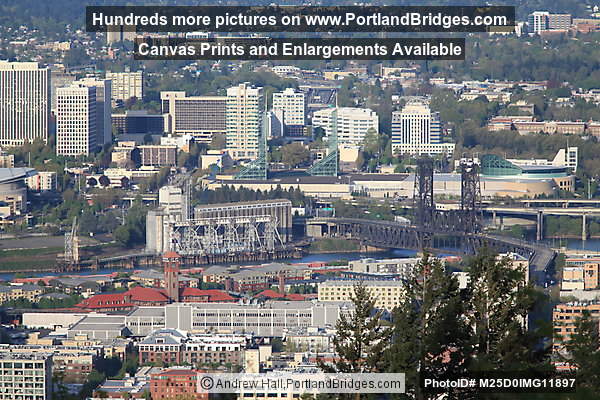 Steel Bridge, Union Station, Oregon Convention Center, View from Above (Portland, Oregon)