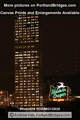 US Bancorp Tower, Former Made in Oregon Sign (Portland, Oregon)