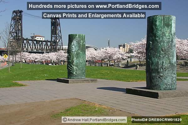 Japanese Memorial, Portland Waterfront, Steel Bridge